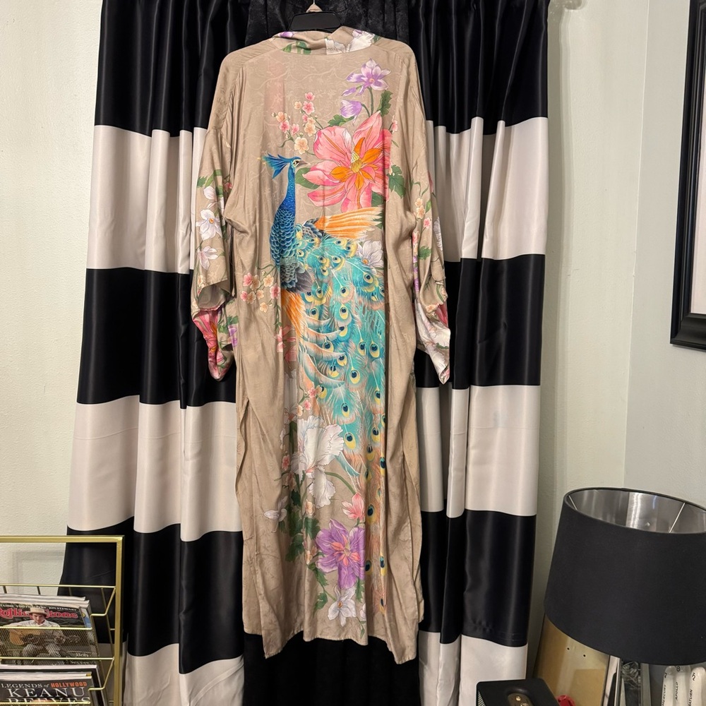SPELL GYPSY WATERFALL MAXI KIMONO TAUPE - Picture 5 of 12